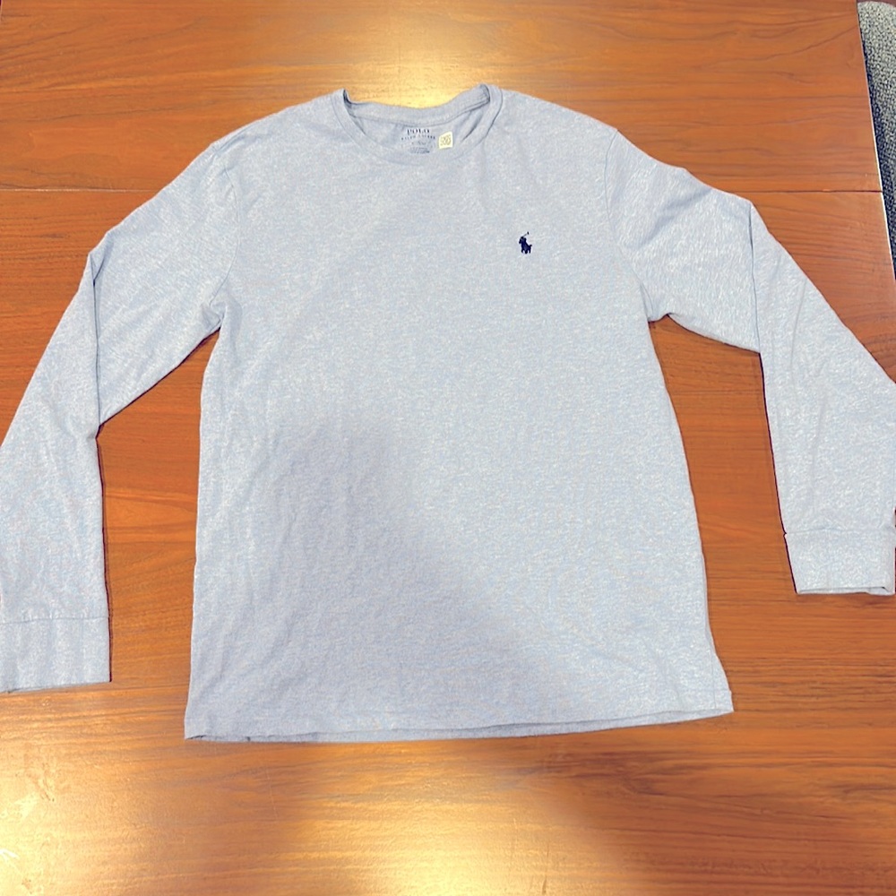 Polo Ralph Lauren long sleeve t shirt. Size medium. Light blue